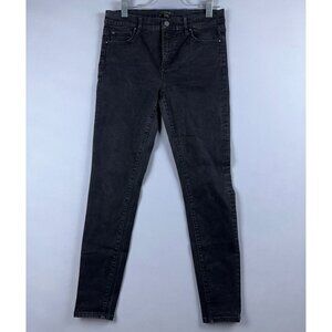 Ann Taylor Skinny Jeans Womens Size 8 Mid Rise Dark Wash Stretch Black